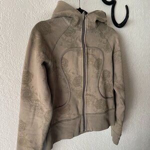 Rare Lululemon Green Floral Scuba Hoodie Women's Size S